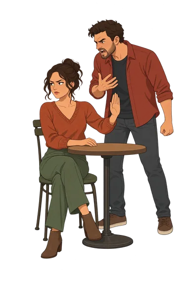 Buss-Perry Aggression Questionnaire (BPAQ): Man arguing, woman gesturing