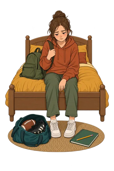 Depression Inventory for Youth: teen skipping practice
