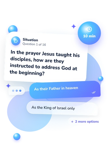 Bible Quiz in Telugu: what would you do Bible Quiz in Telugu: situation and reply bubbles