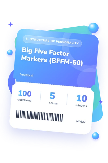 Big Five Factor Markers: test ticket with numbers