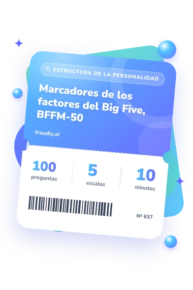 Test marcadores de los factores: billete del test
