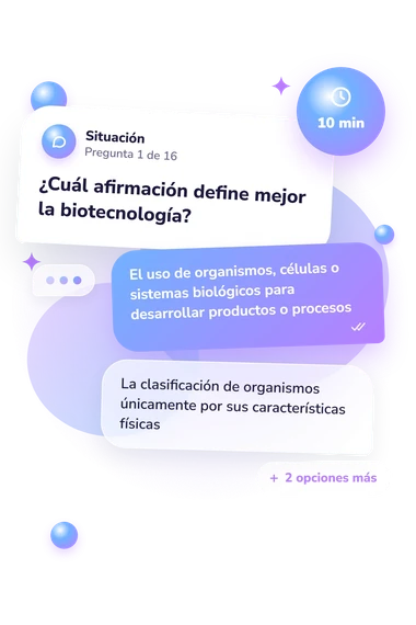 Test cuestionario de biotecnología: situación y respuestas