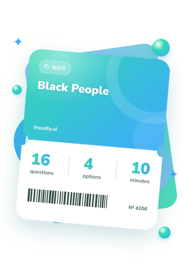 Black People Quiz: questions, options and minutes Black People Quiz: test ticket with numbers