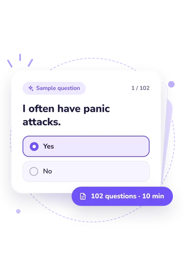 Borderline Personality Inventory (BPI) Test: sample question card