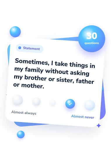Ego Boundaries Test: agreement scale card