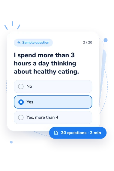 Orthorexia Test: sample question card