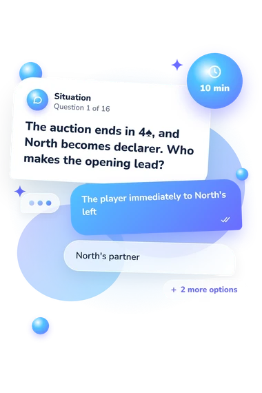 Bridge Quiz: what would you do Bridge Quiz: situation and reply bubbles