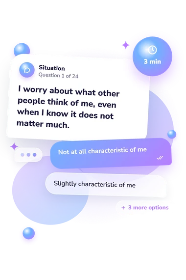 Brief Fear of Negative: what would you do Brief Fear of Negative: situation and reply bubbles