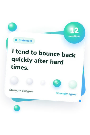Brief Resilience Scale (BRS): from disagree to agree Brief Resilience Scale (BRS) Test: agreement scale card