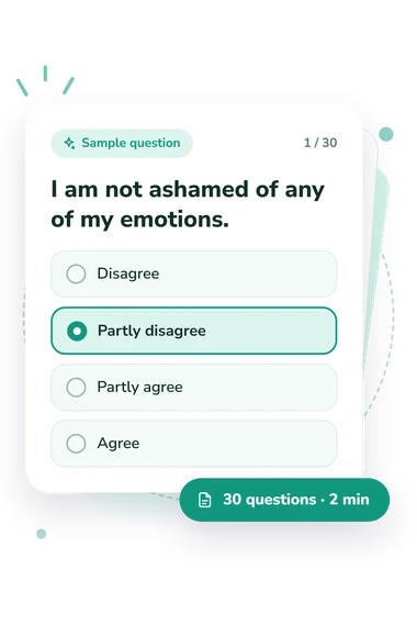 Brief Self-Actualization Index Test: sample question card