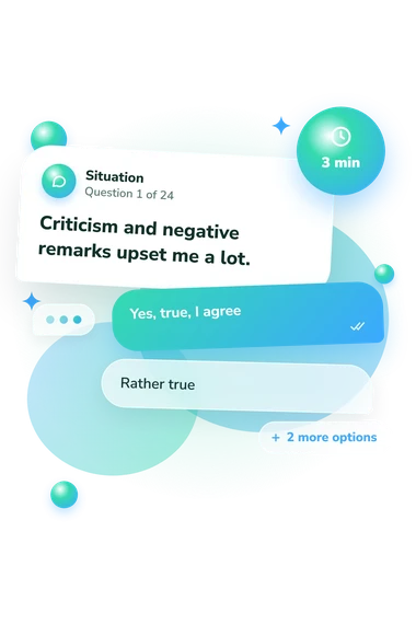 Brief Stress Tolerance Scale: what would you do Brief Stress Tolerance Scale: situation and reply bubbles