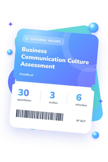 Business Communication Culture Assessment: test ticket with numbers