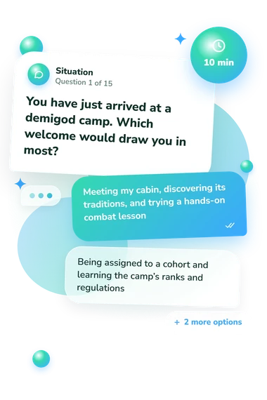 Camp Half-Blood or Camp: what would you do Camp Half-Blood or Camp: situation and reply bubbles