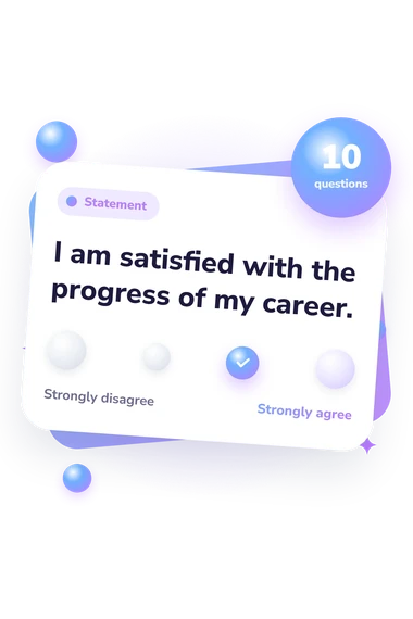 Career Satisfaction Scale Test: from disagree to agree Career Satisfaction Scale Test: agreement scale card