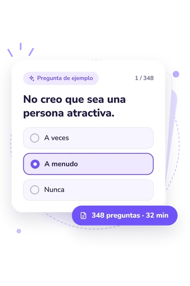 Test categorías de decisiones tempranas: pregunta y respuestas Test categorías de decisiones tempranas: tarjeta con pregunta