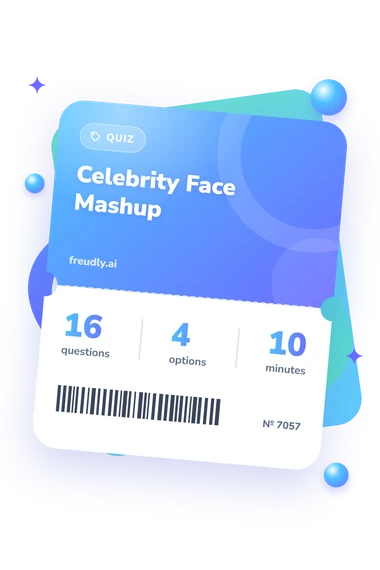 Celebrity Face Mashup Quiz: test ticket with numbers