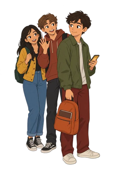 Cuestionario de depresión CES-DC: amigos saludan al adolescente