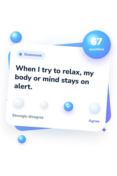 Chakra Test: agreement scale card