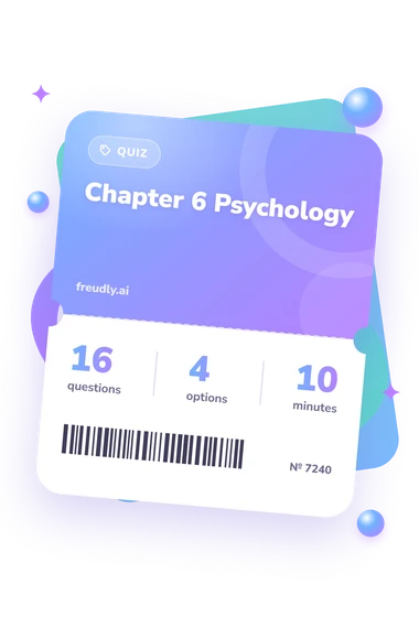 Chapter 6 Psychology Quiz: test ticket with numbers