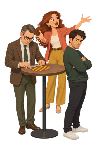 Character Traits Questionnaire (CTQ-20): three people around table