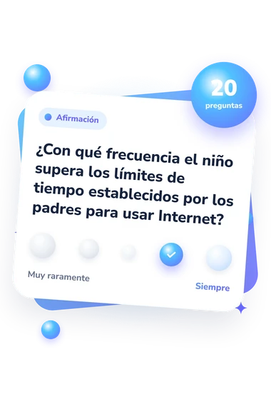 Prueba infantil de dependencia: escala de acuerdo