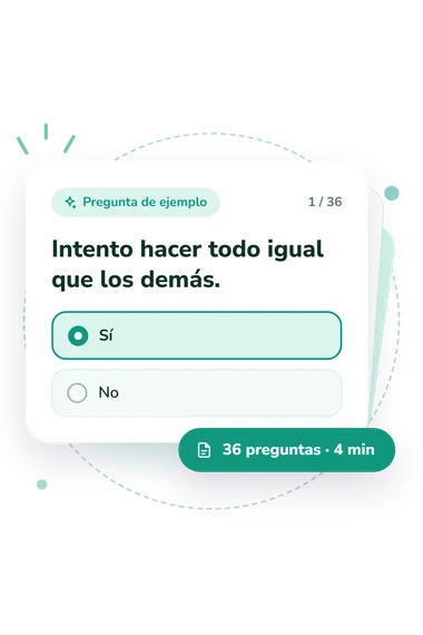 Test cuestionario infantil sobre características: pregunta y respuestas Test cuestionario infantil sobre características: tarjeta con pregunta