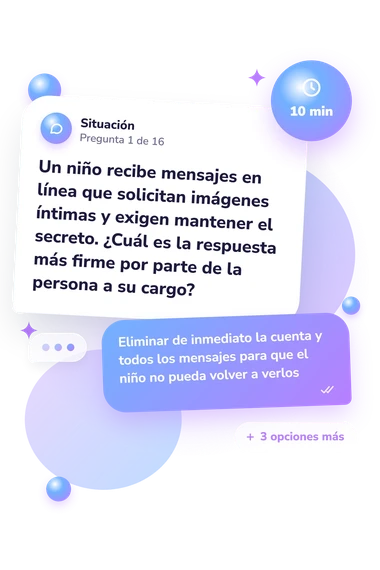 Test cuestionario sobre seguridad infantil: qué harías tú Test cuestionario sobre seguridad infantil: situación y respuestas