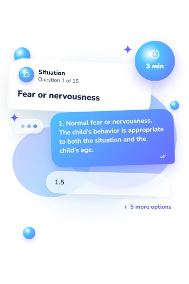 Childhood Autism Rating Scale: what would you do Childhood Autism Rating Scale: situation and reply bubbles