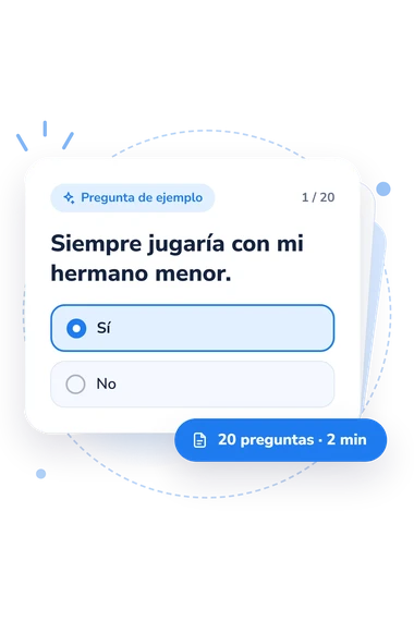 Test sobre la rivalidad entre: tarjeta con pregunta