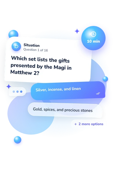 Christmas Bible Quiz: what would you do Christmas Bible Quiz: situation and reply bubbles