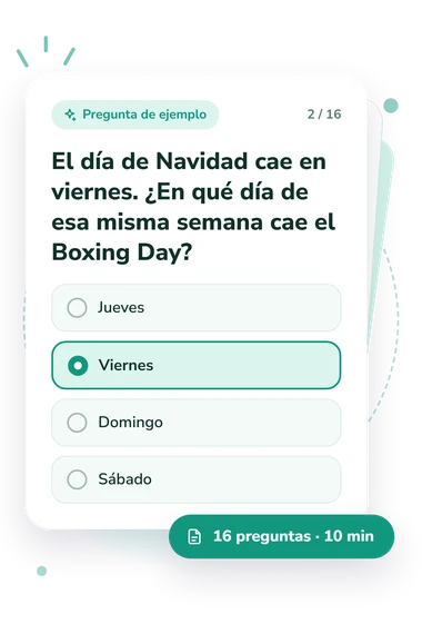 Quiz deportivo de Navidad: tarjeta con pregunta