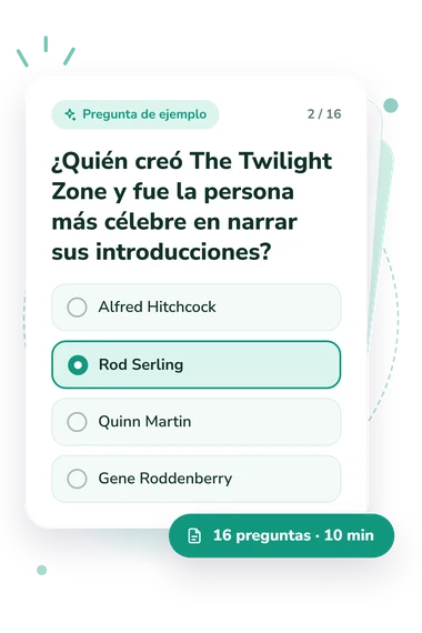 Test preguntas de trivia: tarjeta con pregunta