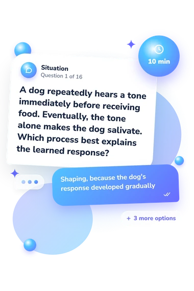 Classical vs Operant Conditioning: situation and reply bubbles