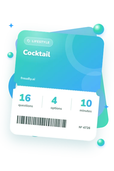 Cocktail Quiz: test ticket with numbers