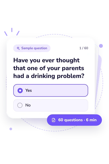 Children of Alcoholics Screening Test: sample question card