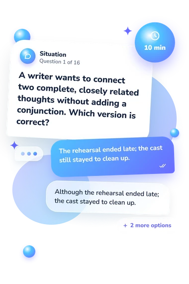 Colon Quiz: what would you do Colon Quiz: situation and reply bubbles