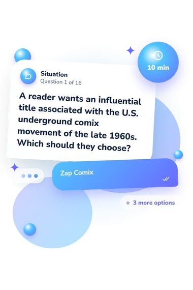 Comic Book Quiz: situation and reply bubbles