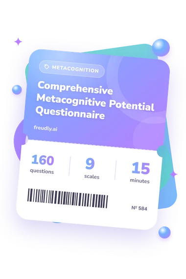 Comprehensive Metacognitive Potential Questionnaire: questions, scales and minutes Comprehensive Metacognitive Potential Questionnaire: test ticket with numbers
