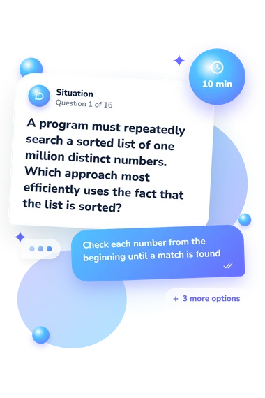 Computer Science Quiz: what would you do Computer Science Quiz: situation and reply bubbles