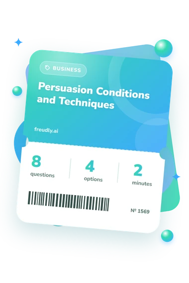 Persuasion Conditions and Techniques: questions, options and minutes Persuasion Conditions and Techniques: test ticket with numbers