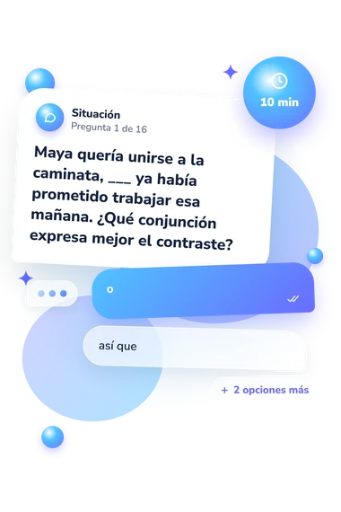 Test cuestionario sobre conjunciones: qué harías tú Test cuestionario sobre conjunciones: situación y respuestas