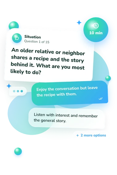 Country Girl Quiz: situation and reply bubbles