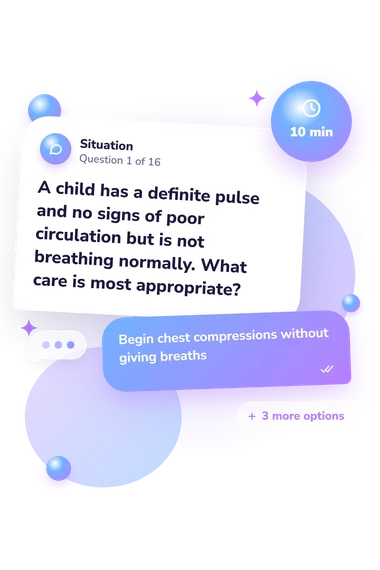CPR and BLS Pediatric: situation and reply bubbles