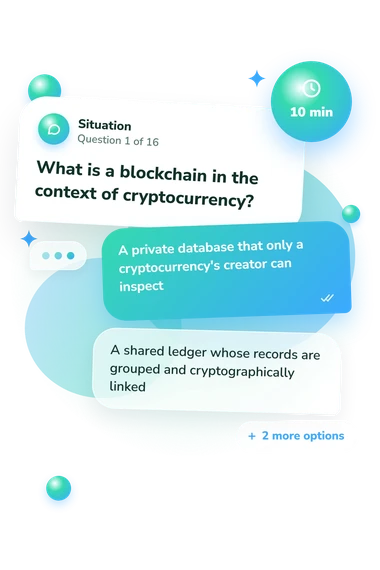 Crypto Quiz: situation and reply bubbles