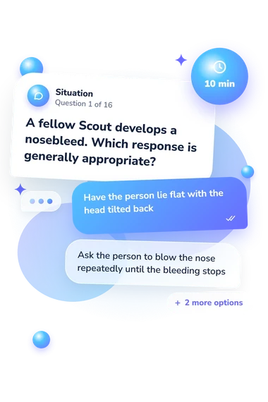 Cub Scout Quiz: what would you do Cub Scout Quiz: situation and reply bubbles