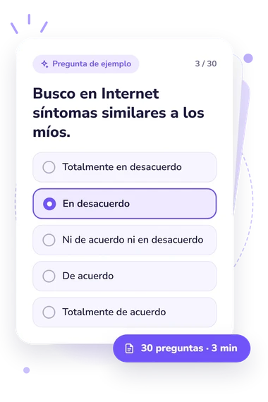 Test escala de intensidad: pregunta y respuestas Test escala de intensidad: tarjeta con pregunta
