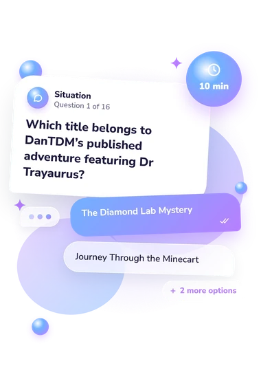 DanTDM Quiz: situation and reply bubbles