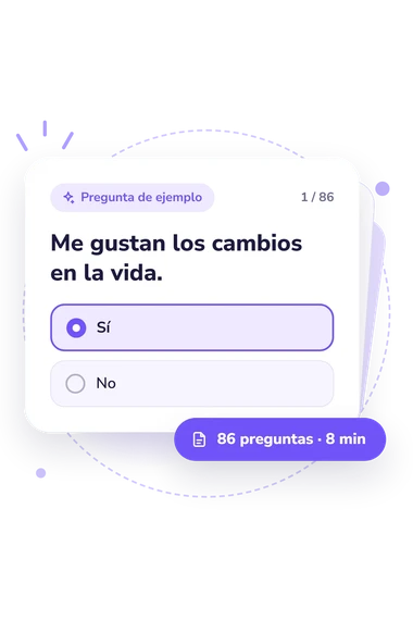 Test definición de la actividad: tarjeta con pregunta