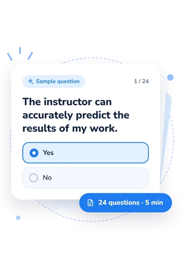 Degree of Development: answers to choose from Degree of Development of Components: sample question card