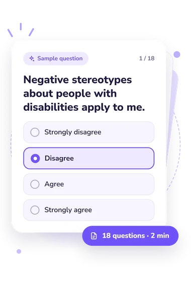 Internalized Stigma of Mental Illness: sample question card